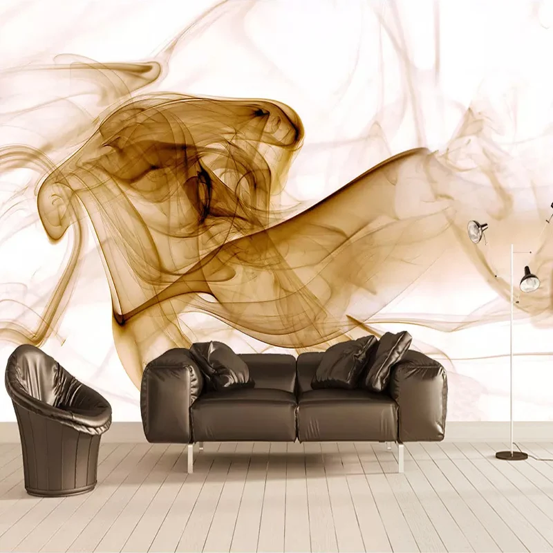 

Drop Shipping Custom Mural Wallpaper Modern Fashion Abstract Golden Smoke 3D Art Wall Painting TV Background Photo Wall Paper