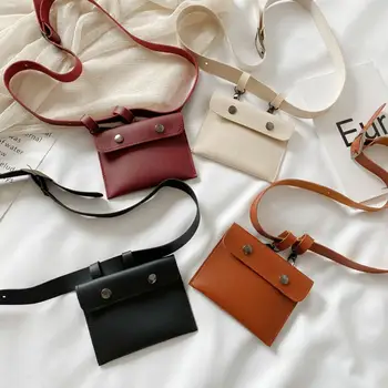 

Pure Color Waist Bag Female Belt Fashion Chest Bag Casual Fanny Pack Handbag Ladies Messenger Crossbody Pack Trend Phone Purse