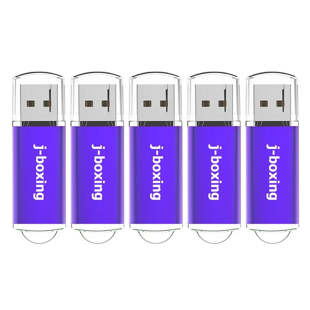 J-бокс USB флэш-накопители 16 Гб оперативной памяти, 32 Гб встроенной памяти, прямоугольник на флэшке, 4 ГБ 8 ГБ карта флэш-накопители с Кепки 1 Гб оперативной памяти, 32 Гб встроенной памяти USB 2,0 памяти фиолетовый 5 шт./упак