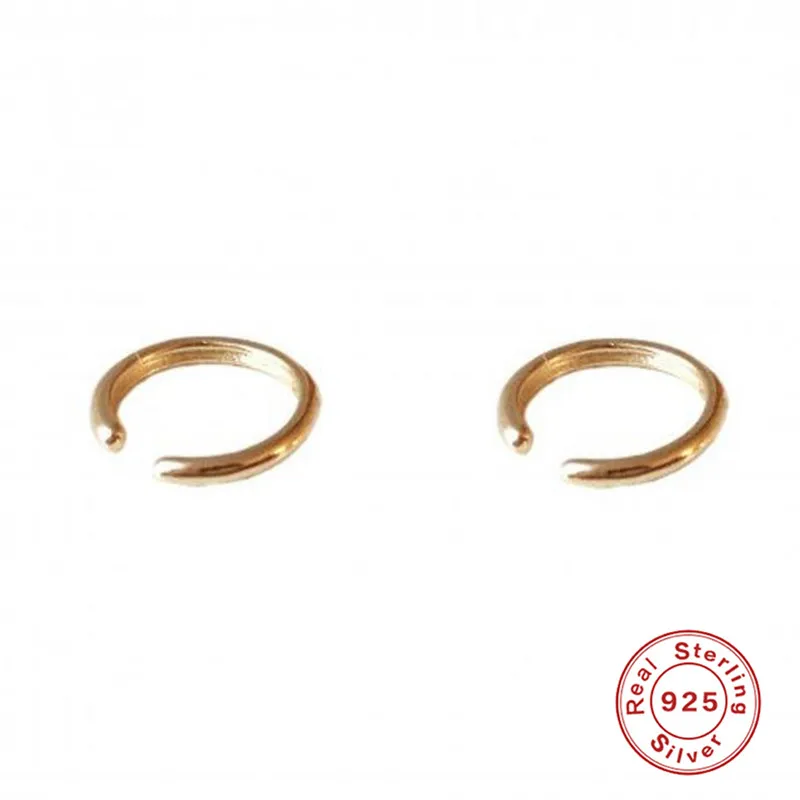 Elegant Women Ear clip Circle cuff Ear Cuff Wrap Clip Cartilage Earrings 925 sterling silver Faux Piercing Jewelry A30 - Окраска металла: gold