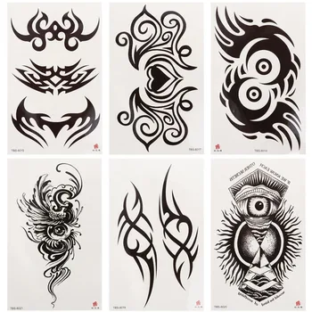 

6 Sheets Cosplay Arm Decals Cool Beautiful Various Face Decals Body Stickers for Cosplay Party Festival