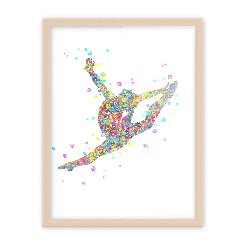 Modern-Watercolor-Gymnastics-Exercise-Canvas-Painting-Abstract-Beautiful-Girl-Room-Wall-Pictures-Art-Print-Poster-Home (2)