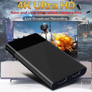 

Audio Video Card HDMI USB3.0 4K 1080P 60fps Portable Video Converter forPS4 GameCamera Recording Live Streaming