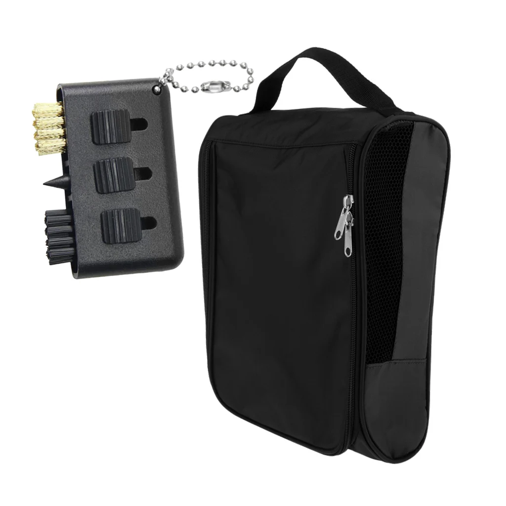 Multi-functional Golf Cleaning Clean Brush & Shoes Storage Bag Pouch Holder