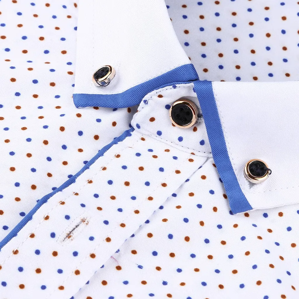 JAYCOSIN рубашки Camisa Masculina с принтом, Клетчатая Мужская рубашка с длинными рукавами, повседневные рубашки для мужчин, облегающие офисные рубашки, топы 19SEP27