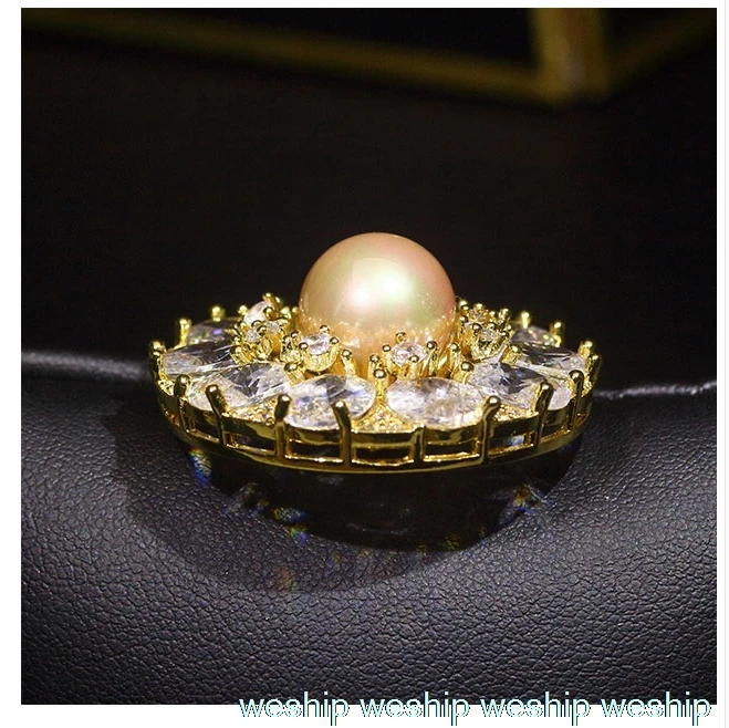 Продвинутые яркие стразы кристаллы-bling gread Циркон основа настоящая жемчужина большая кнопка для пальто с мехом платье пальто размер: 35 мм