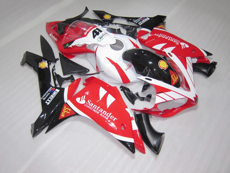 Высококлассный инжекторный обтекатель комплект подходит для YAMAHA 2007 2008 YZFR1 YZF R1 07 08 Красный Черный Белый Мотоцикл Обтекатели наборы для тела YB07