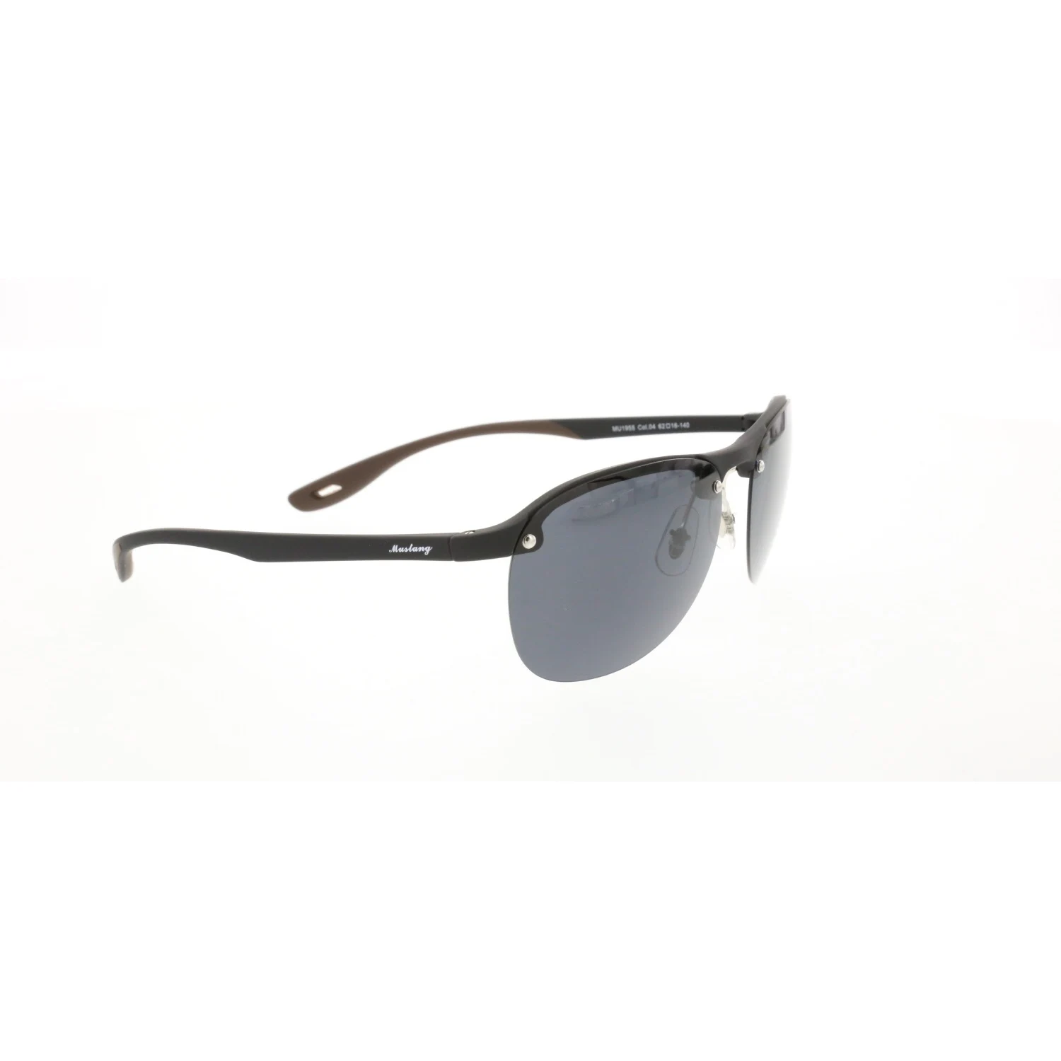 

Unisex sunglasses mu 1955 04 bone black organic rectangle rectangular 62-16-140 mustang