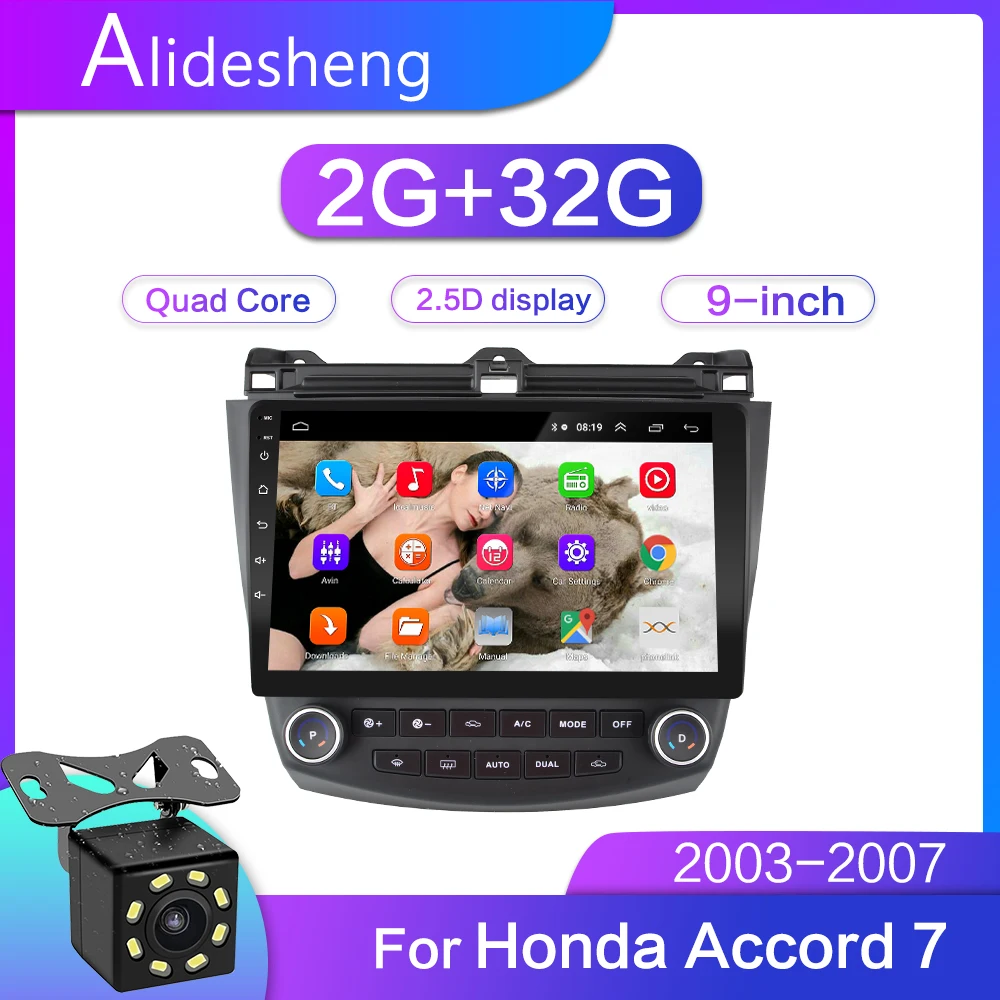 2G+ 32 2.5D 10,1 Android 8,1 2Din GO Автомобильный мультимедийный dvd-плеер gps для Honda Accord 7 2003 2004 2005 2006 2007 navigatio Wi-Fi, BT