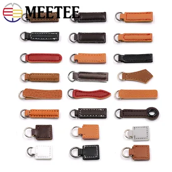 

Meetee 10pcs 20-40mm Leather Zipper Head Slider Puller DIY Bag Decoration Zipper Pendant Hand Crafts Clothing Accessories BD507