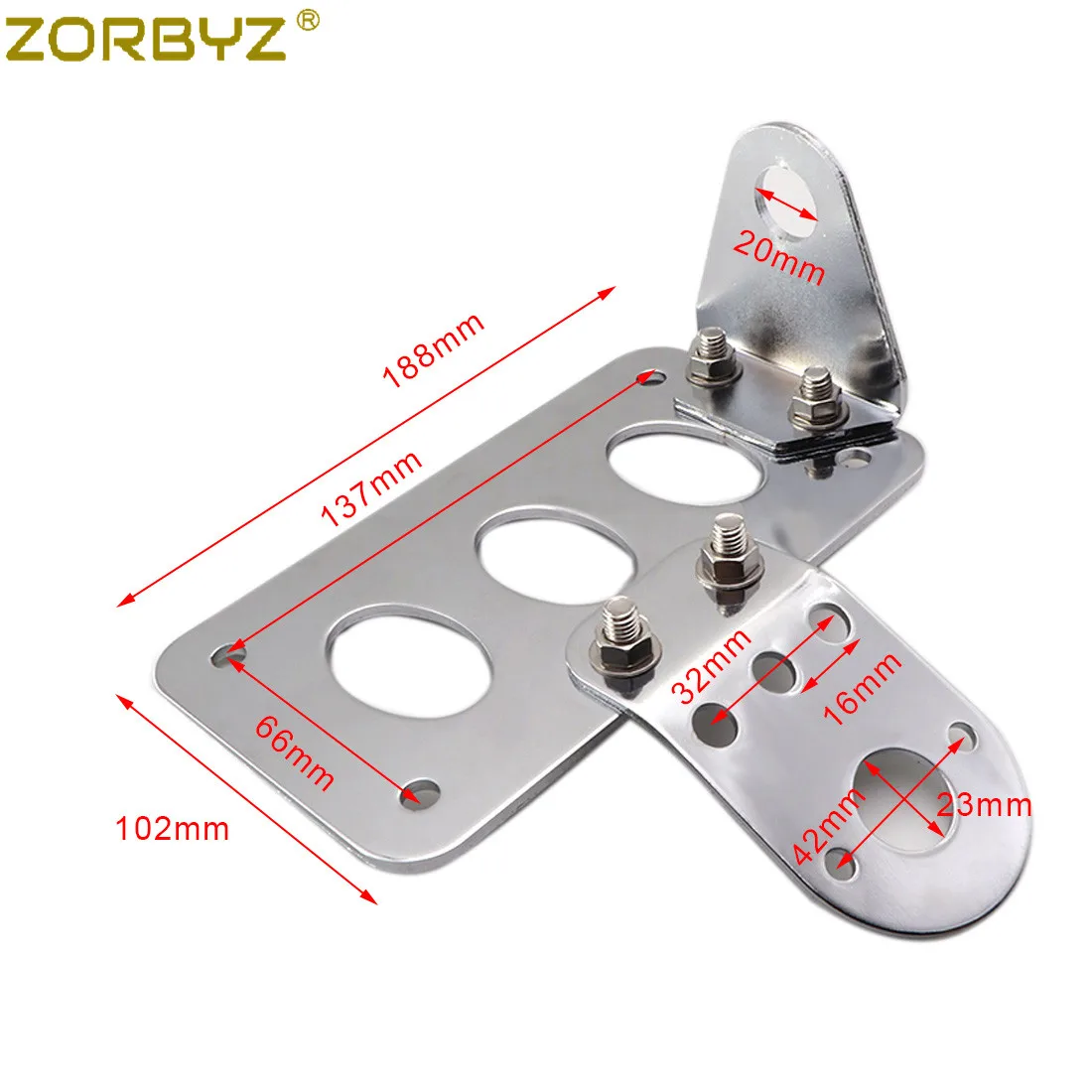 ZORBYZ мотоцикл хром боковое Крепление номерного знака Кронштейн для Harley Chopper Bobber на заказ
