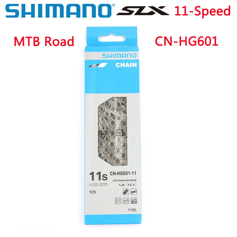 Shimano 105 DEORE SLX HG601 11 скоростная цепь для горного велосипеда, шоссейного велосипеда, компоненты и части 116L 112L 5800 M7000 цепи