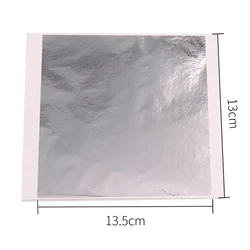 Gold and Silver Leaf Sheets - Premium Foil Paper for Arts, Crafts, and Decor (Silver)