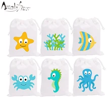 Под морской тематикой вечерние подарочные сумки конфет на заказ морские создания животных на день рождения украшения контейнер для вечеринки поставки
