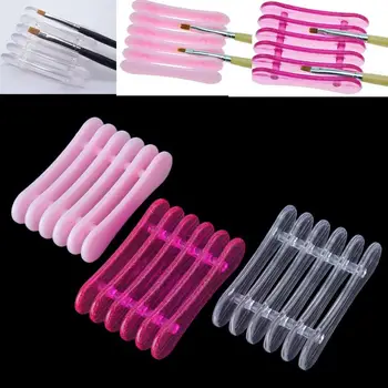 

Nail Art Brushes Pen Rest Holder Stand Display Tool for Holding 5pcs Nail Brush holder for Acrylic UV Gel Decorations Beauty