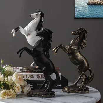

Archaize Genteel Horse Statue Creative Resin Animal Sculpture Room Desktop Ornament Decoration Home Decoration Accessories