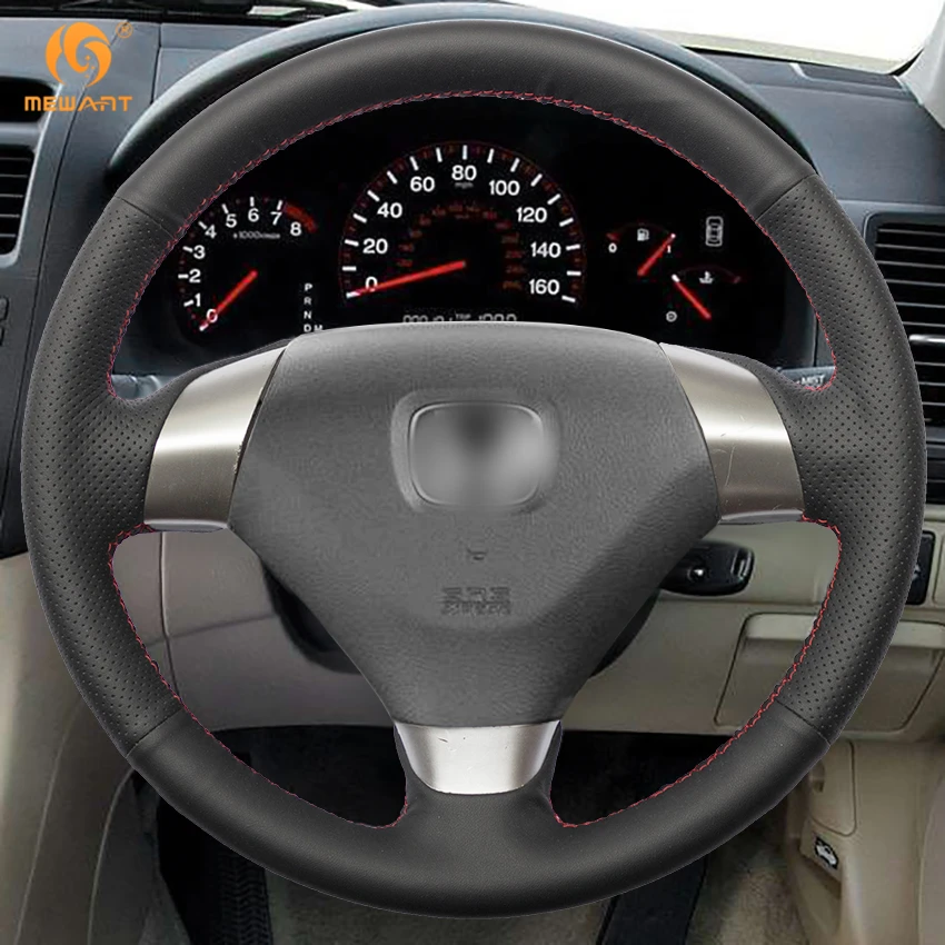 Чехол на руль MEWANT черный чехол из искусственной кожи для Honda Accord 7 2002 2003 2004 2005 (3