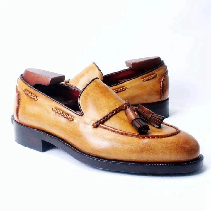 Men Leather Shoes Low Heel Fringe Shoes Dress Shoes Brogue Shoes Spring Ankle Boots Vintage Classic Male Casual F65