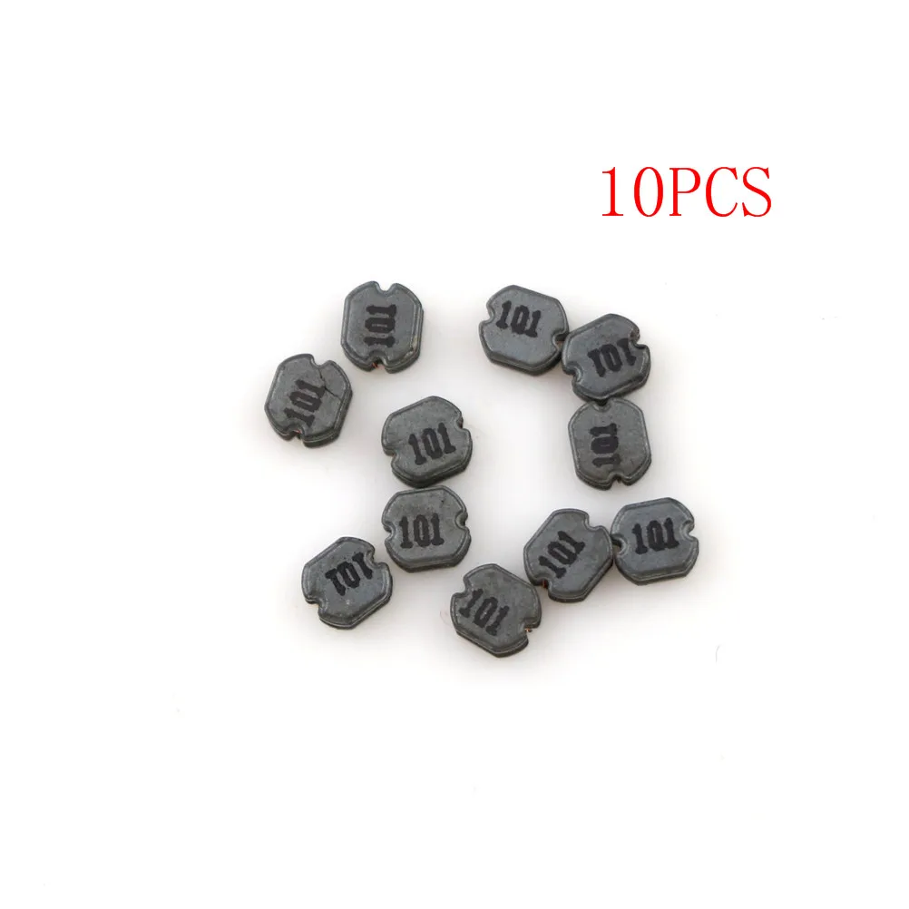 HUXUAN 10PCS CD32 100uH 101 SMD Power Inductors Dia 3mm High 2mm