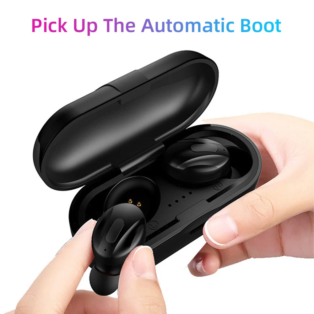 Bluetooth V5 0 Headset Wireless Smart Earphone HD Stereo Eabuds Sport Charging Case Mini For iPhone XS Samsung Portable Binaural