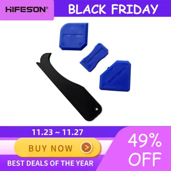 

HIFESON 4PCS Silicone Sealant Spreader Spatula Scraper For Door Caulk Tool Window Caulking Finishing Sealant Grout