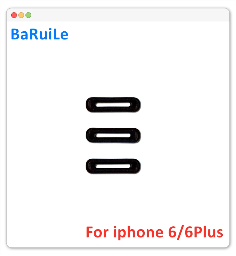 BaRuiLe 50 шт. боковой уплотнитель кнопки стикер для iPhone 6 Plus 6G Spacer объем питания Button0 Холдинг клей резиновые части