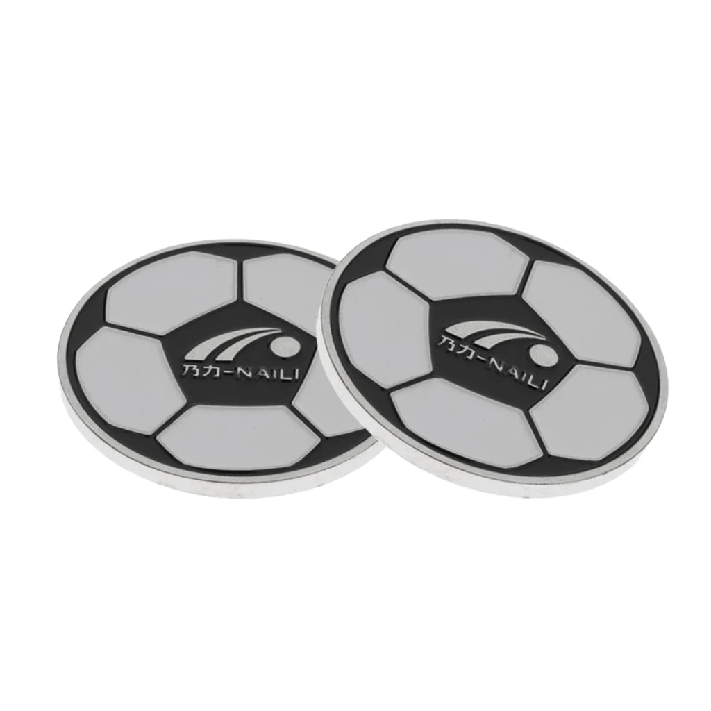2 Piece Football Soccer Referee Flip Coin Judge Toss Coin Pick Side Finder With Plastic Carry Case