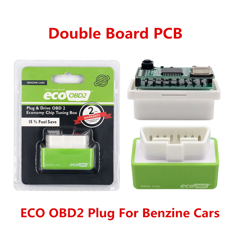 Eco Benzine Double 15% экономия топлива Nitro ECO OBD2 производительность чип тюнинг коробка больше мощности крутящий момент Nitro OBD 2 ECOOBD2 бензиновый дизель бензиновый - Цвет: Eco Benzine Double