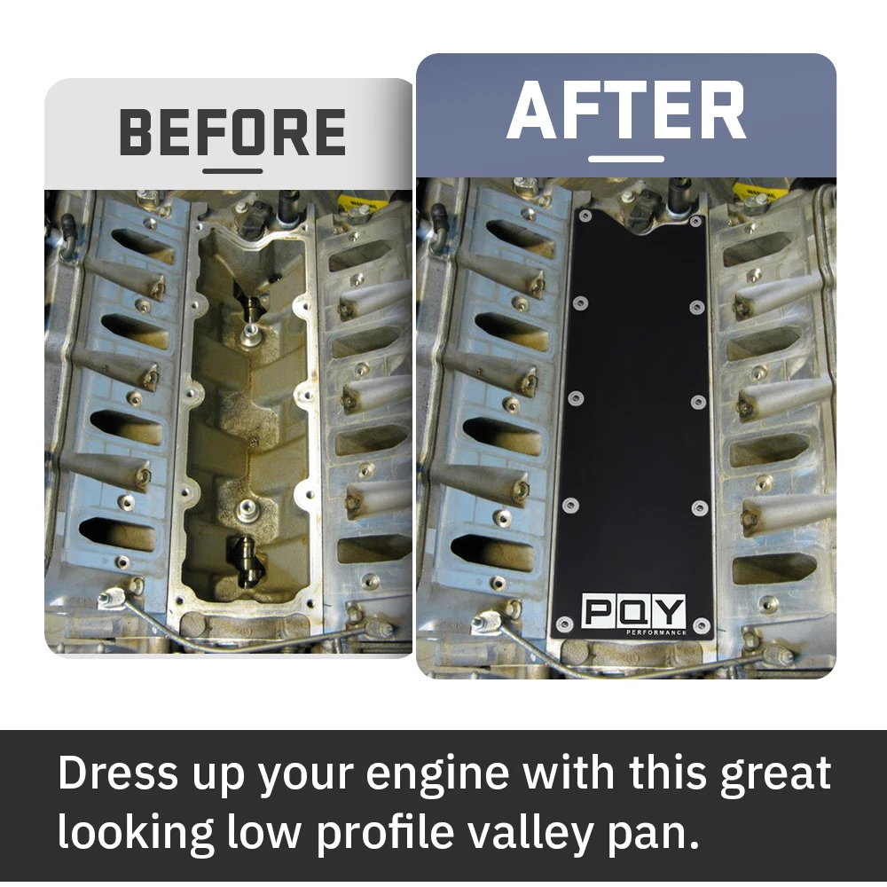 PQY-High Quality VALLEY Pan Cover Plate Low Profile Knock Sensor Delete for LSX LS1 Gen 3 PQY-VCC03