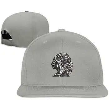 

HHNYL The Indians Snapback Cap Flat Bill Hats Adjustable Plain Blank Caps