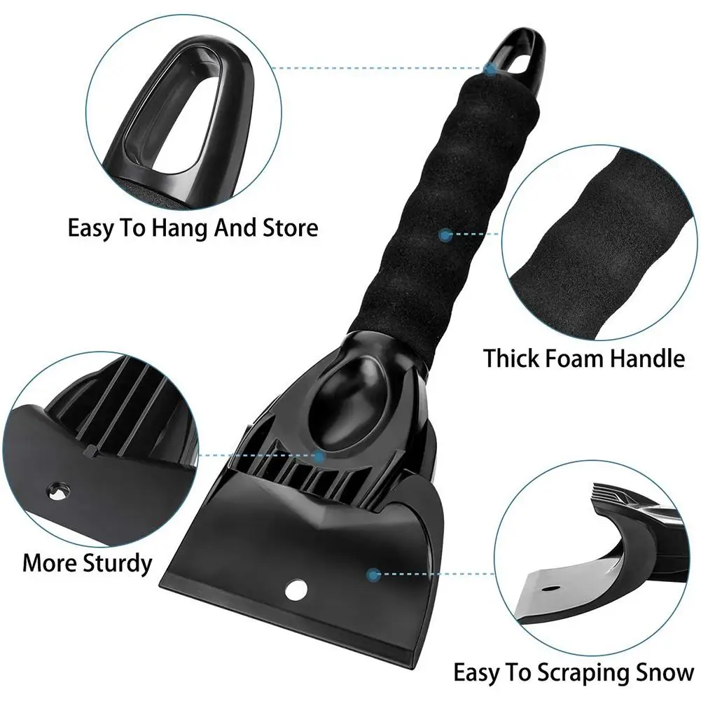 Car Windshield Ice Scraper Snow Shovel Brush Gloves 1Set For Car Cleaning