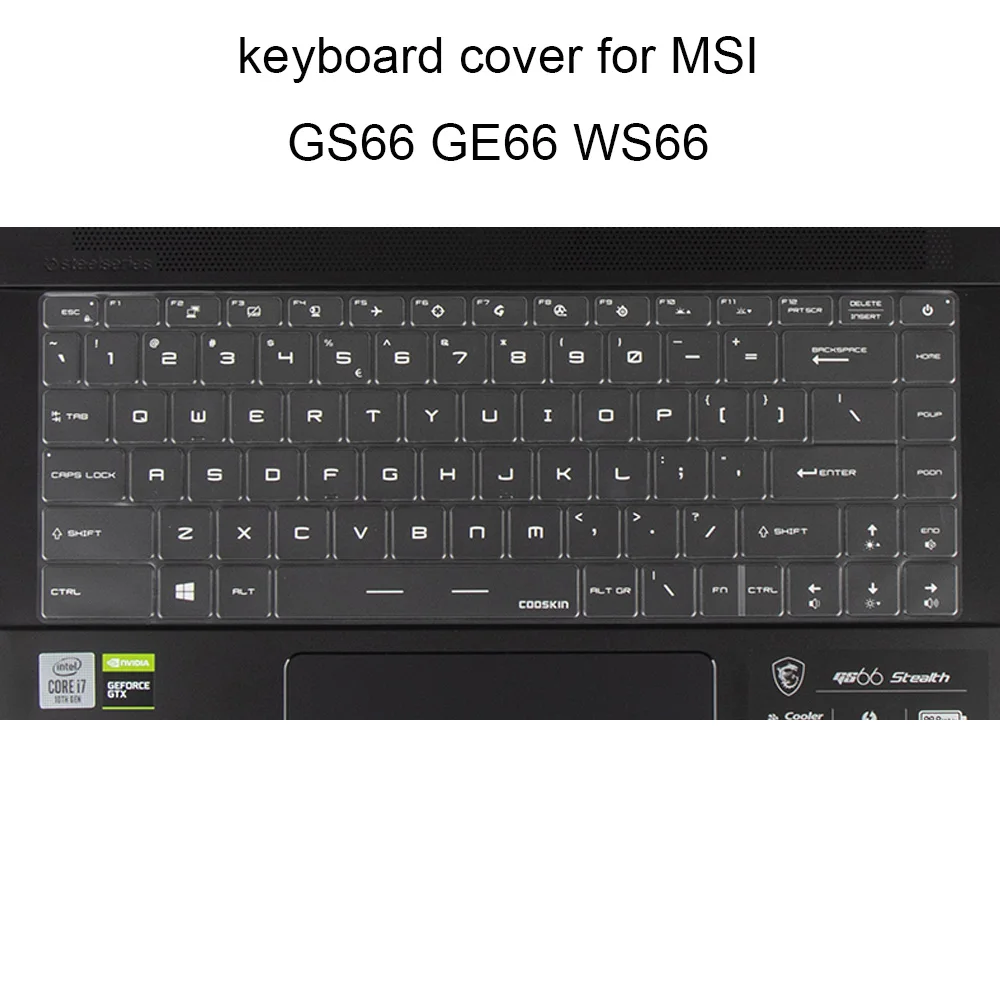 Clear TPU Keyboard Covers for MSI GS66 GE66 WS66 2020 Keyboard Skin Protector 15.6 Notebook PC Protective Film Stealth Anti Dust