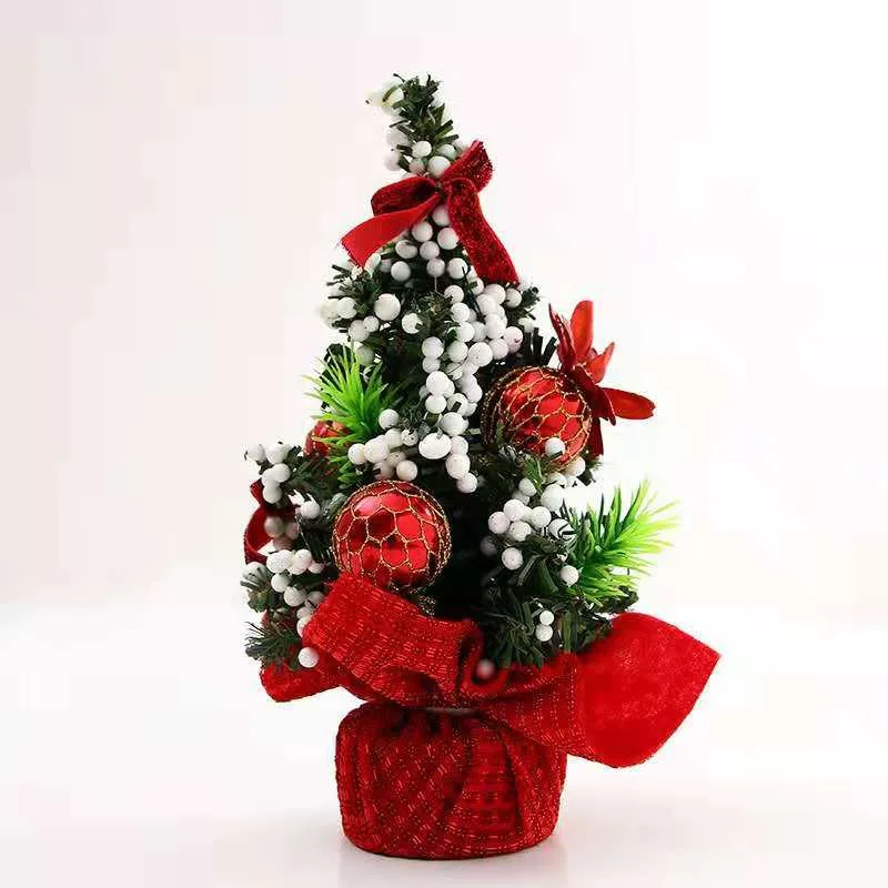 

20cm Tall Christmas Tree Decoration Holiday Home Mini Artificial Trees Tabletop Christmas Festival Miniature Mini Tree