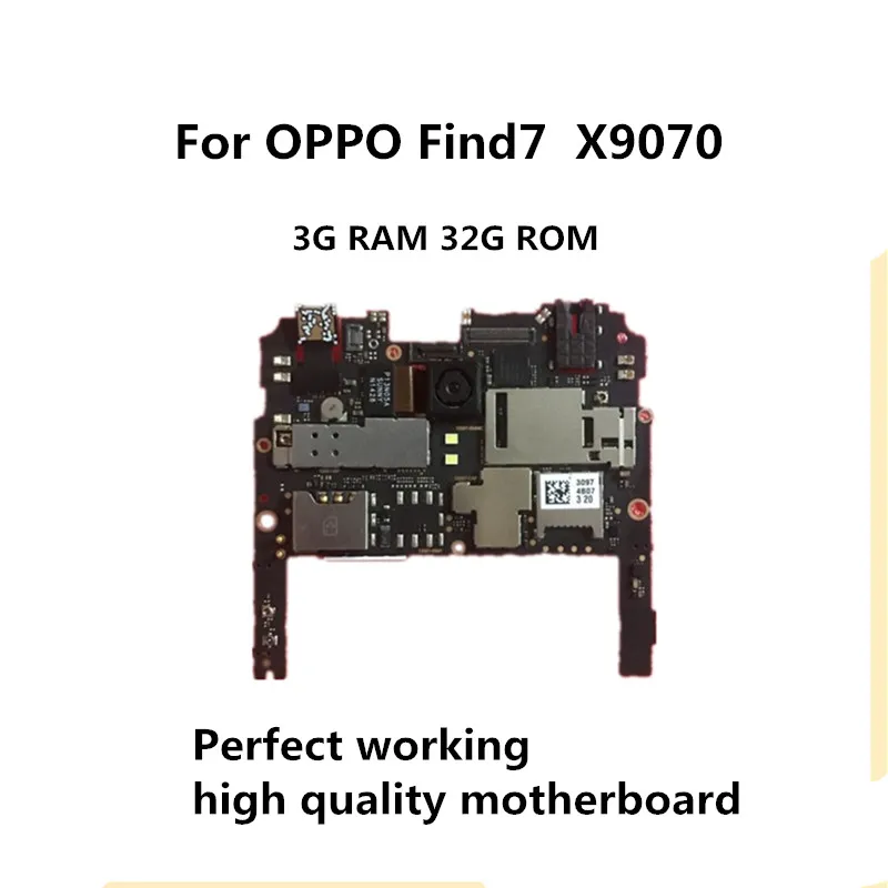 Б/у хорошо работает для OPPO Find7 Find 7 X9070 FDD-LTE 3G RAM 32G ROM материнская плата Замена