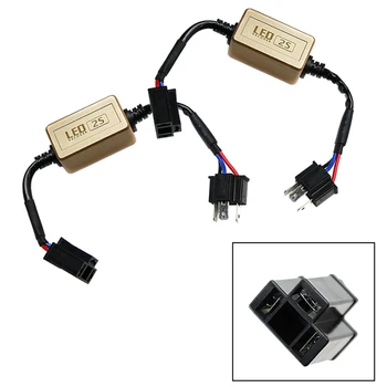 

1 Pair H4 HB2/9003 LED Headlight Decoder Anti-Flicker Load Resistor Flash Error Canceller Headlight Accessories