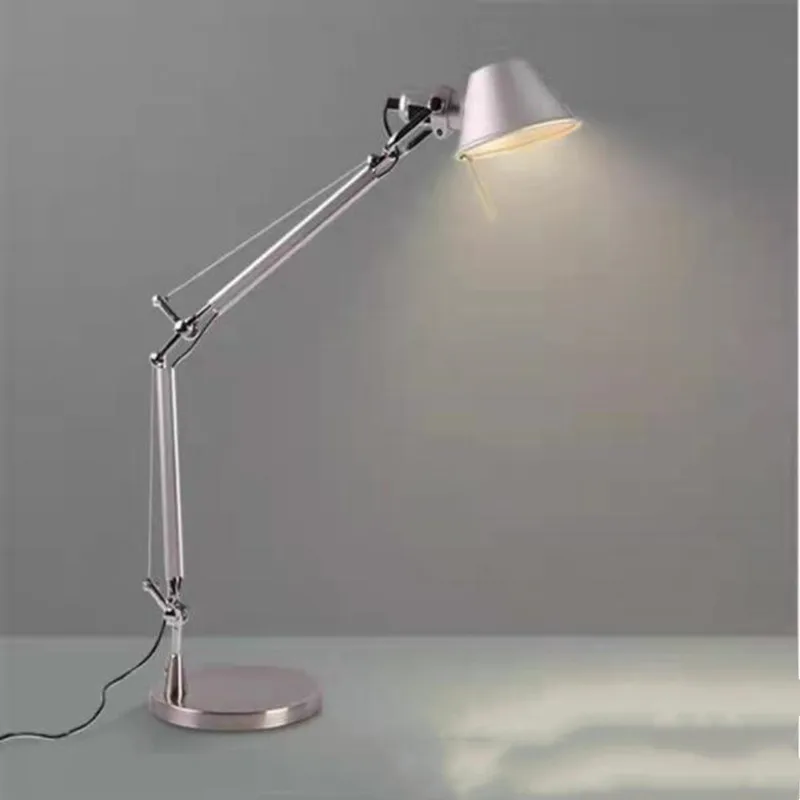 

Silver table lamp LED design table lamp for Desktop Aluminium E27 Flexible Adjustable Eye Care Study office table lamp