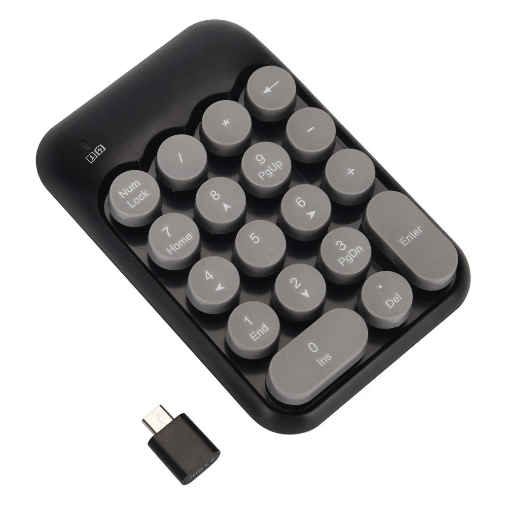 Лидер продаж 2019 новая беспроводная мини клавиатура с Bluetooth приемник Type C 18 клавиш 2