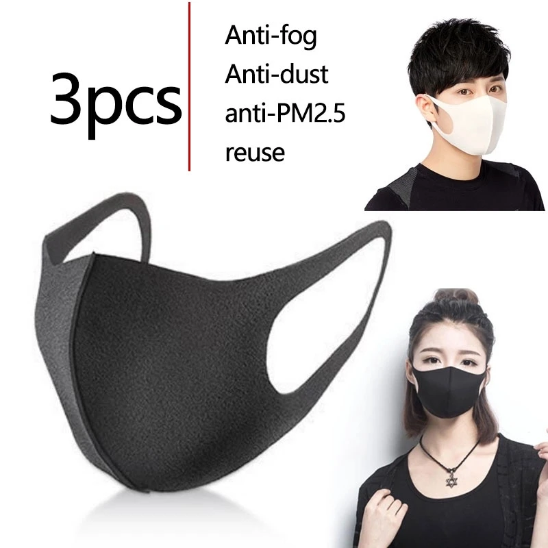 3 шт. дышащий Анти-пыль дымка Pm2.5 гриппа, не вызывает аллергии, защита маски для лица