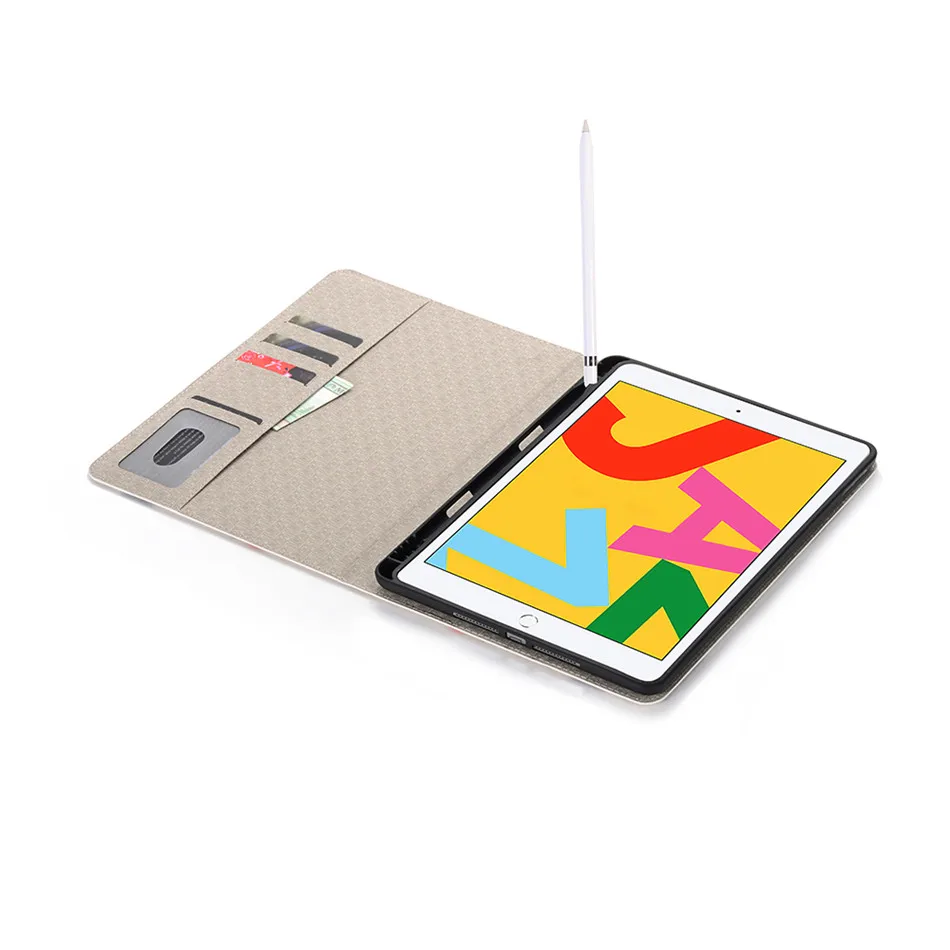 Чехол для iPad 10,2 с держателем-карандашом для iPad 10,2 7-го поколения A2197 A2200 A2198 A2232 чехол-подставка+ пленка+ ручка