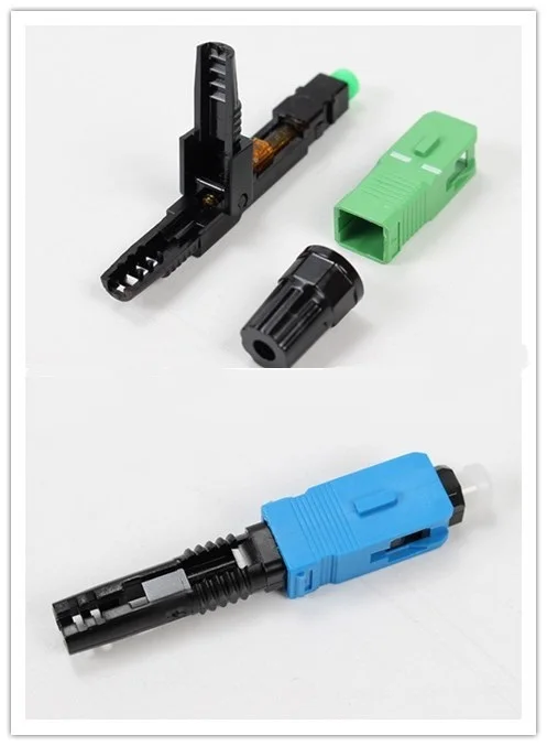 

10pcs SC APC UPC Fast Connector SC FAST connector fibra optica FTTH SC quick connector apc upc Field Assembly sc connector