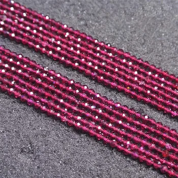 

2-4mm Natural Red Garnet Faced irregular round Stone Beads For DIY necklace bracelet jewelry making 15 "free delivery