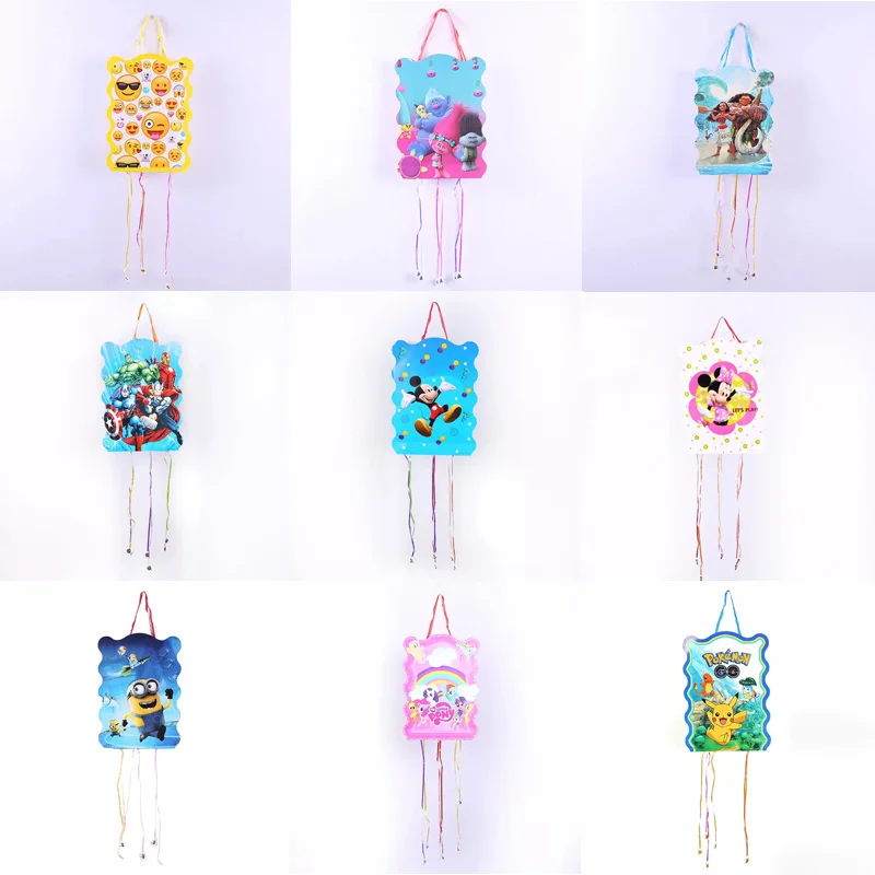 

1PCS 40*29cm Unicorn Minnie Mickey Colorful Folding Pinata Children Girls Boys Birthday Party Supplies Happy Birthday Decoration