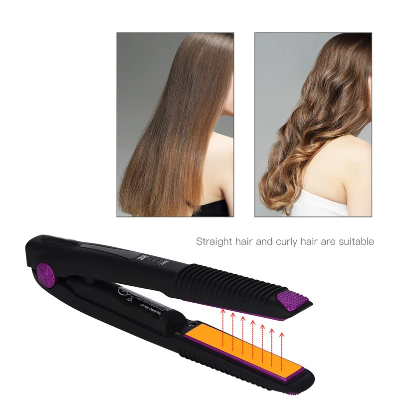 ABRA-2 in 1 Wireless Hair Straightening Iron Ceramic Curling Iron USB Rechargeable Hair Curler