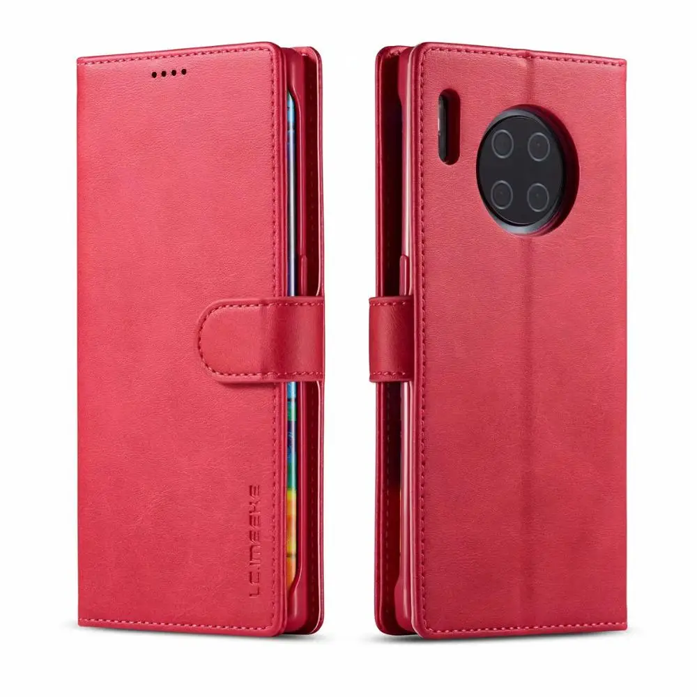 Red Для huawei P30 Pro Lite P20 Nova 5i Pro 4e 3e mate 30 20 чехол Чехол деловая фоторамка со слотом для карты памяти Флип кожаный бумажник держатель - Цвет: Red