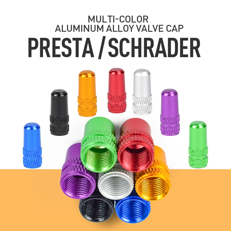 4/8pcs Aluminum Alloy Bicycle Tire Presta Valve Caps Bike Covered Protector MTB Road Tyre Dustproof AV/FV Valve Bike Accessories bicycle tire valve cap