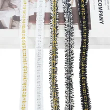 

5Yards Vintage White Black Gold Lace Trim Ribbon Wedding Decor Apparel Clothes Accessories Handmade Sewing Supplies DIY Crafts