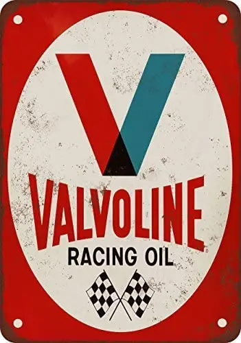 1971 Valvoline Racing Oil Riproduzione Look Vintage Metal Tin Sign 12X18 Pollici