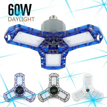 

3-leaf LED Garage Lights Fixture E26 60W Daylight for Workshop Warehouse Ceiling Light Garage Light Industrial Ceiling Lamps