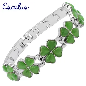 

Escalus Ladies Charming Magnetic Bracelet Beautiful Fashion Green Cateye Jewelry