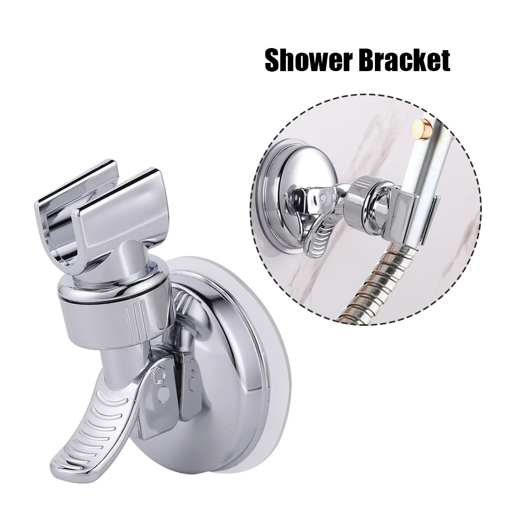 Qweryboo 2 Pcs Adjustable Shower Head Holder, Removable Suction Cup Shower  Head Bracket, No Drill Relocatable Handheld Showerhead Holder with Chrome